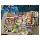 Disney VHS and assorted DVDs