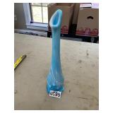 Tall blue Fenton vase - 9ï¿½