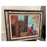 Framed lady bicycle picture
