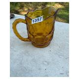 Amber glass pitcher