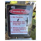 Fishing rules tin sign 12 x 16