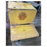 Vintage wood and cast iron desk