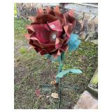 Metal rose decor 46ï¿½ tall