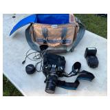 Olympus om40 camera, 135mm lens, 50mm lens all
