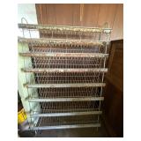 Vintage white metal store display rack