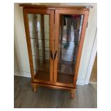 Wood and glass shelf cabinet