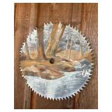 Beautiful painted sawblade 19 inches