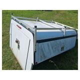Nice bed topper with tool box 6' w/ rack