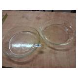 2 pyrex pie pans