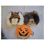 3 vintage Wallmart animal/pumpkin masks