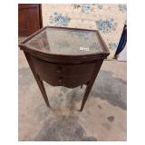Nice Vintage glass inlaid end table