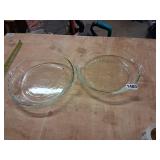 2 Pyrex pie plates 9.5'