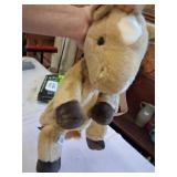 vintage fuffy horse child's backpack