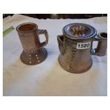 Beautifule ceramic art  tea/coffee pot and mug