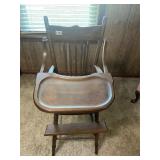 Vintage wooden highchair