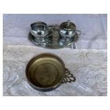 Sheridan Silver platter and I- silver cream sugar