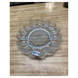 Clear glass egg plate
