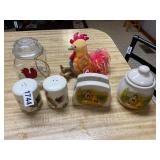 Chicken rooster salt/pepper/ napkin/ Canister