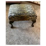 Leopard print foot stool