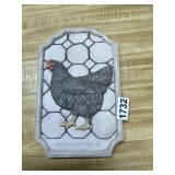 Barred Plymouth Rock rooster  wall hanger