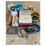 Assorted shop Lot ï¿½ sprayer ï¿½ flashlight ï¿½cooler