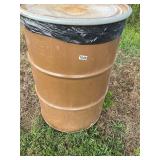 Metal 55 gallon drum with lid