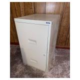 Metal two drawer filing cabinet