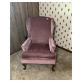 Mauve wingback sitting chair