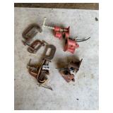 Pipe and c clamp lot