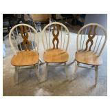 3- wooden chairs