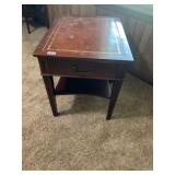 Wooden end table with drawer