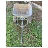 Black pull behind seeder