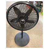 Black Lasko pedestal fan