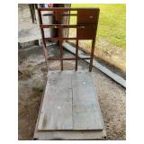 Red rolling cart
