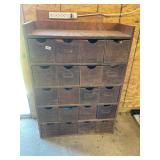 20 drawer cabinet with contents pipe etc