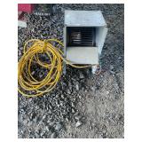 Squirrel cage fan with extension cord