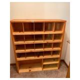23 cubby wood storage cubicle