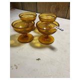 4- amber depression, patterned glasses