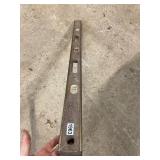 Vintage Stanley 4 foot Wood level ï¿½ bubbles good