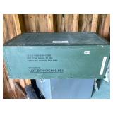 Green wooden storage box
