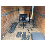 Weight bench, bars, with 255 lbs