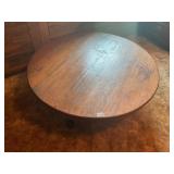 Vintage coffee table on wheels