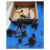 Box of assorted wire brushes