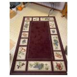Fruity purple kitchen rug
