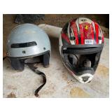2- motorcycle helmets