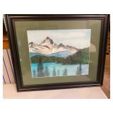 Snowy Mountain watercolor? Painting.