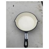 Cast iron enamel coated skillet