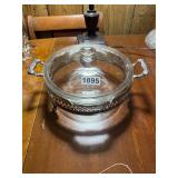 Fire king dish was lid, server