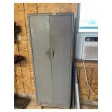 Metal 2 door cabinet and contents