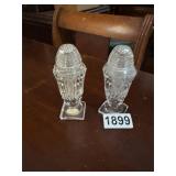 Crystal salt and pepper shakers